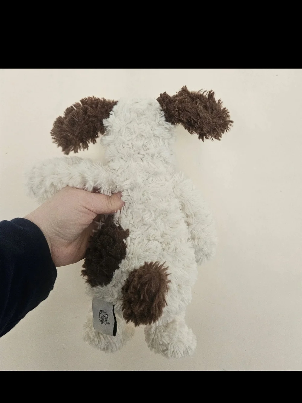 Vtg Chelsea Teddy Bear Co Plush Dog Cream Brown Shaggy Puppy Stuffed Animal 12”
